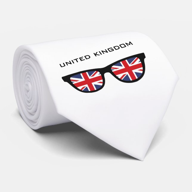 Union Jack UK Sombra texto personalizado e gravata (Rolled)