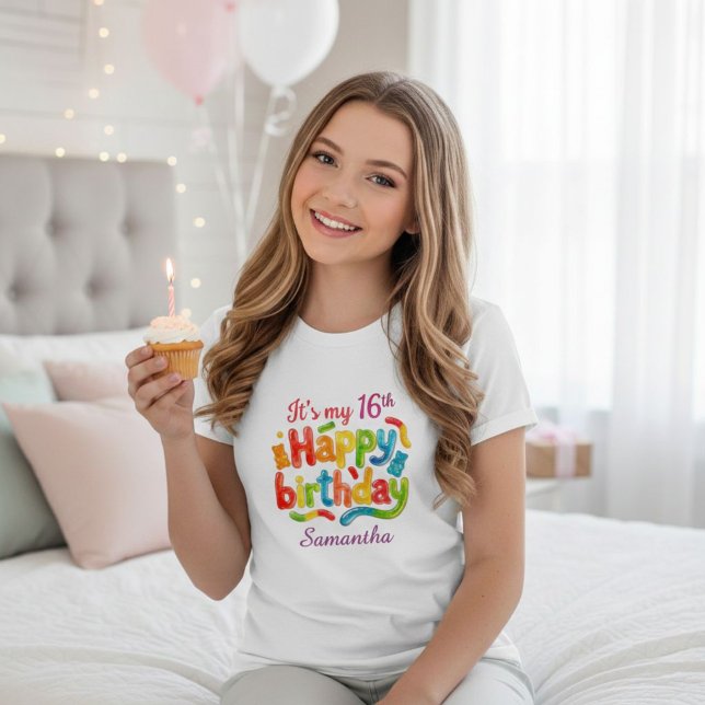 Unique 16th Birthday Womens T-Shirts (Criador carregado)