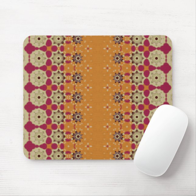 Unique Geometric Pale orange mouse pad (Com mouse)