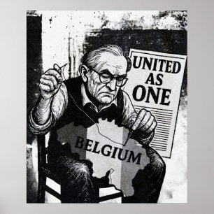 United as One - Belgium Poster vintage