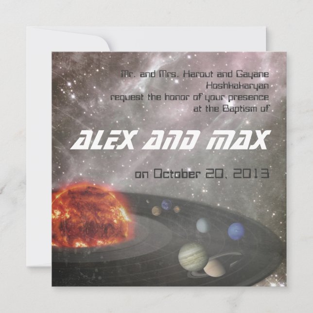 Universo Musical - Convite Batismo (Frente)