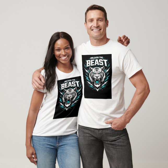 Unleash The Beast - Powerful Lion Graphic T-Shirt (Unissex)