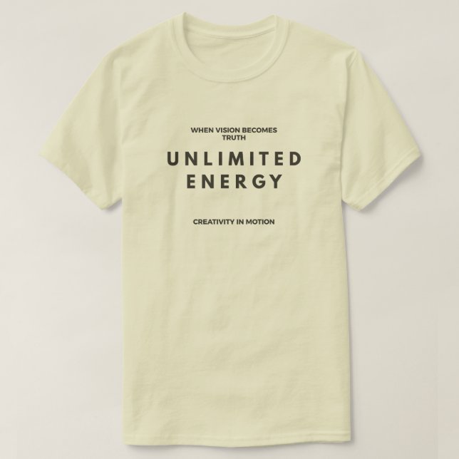 Unlimited Energy – Modern Minimalist T-Shirt (Frente do Design)