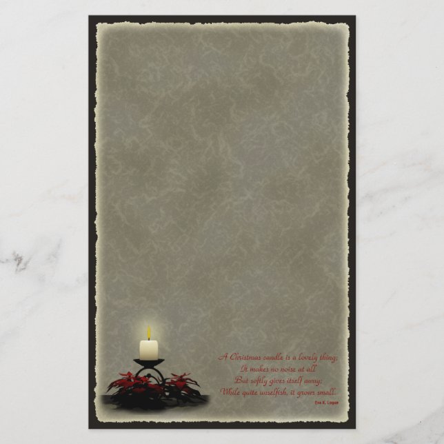 Uns artigos de papelaria da vela do Natal (Frente)