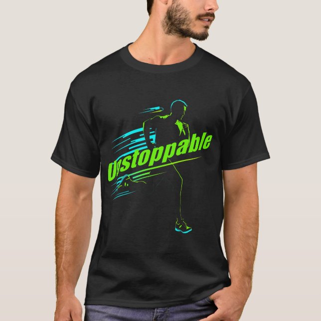 “Unstoppable” Runner Graphic T-Shirt (Frente)