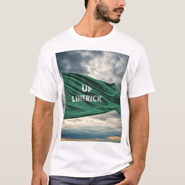 "Up Limerick" G.A.A. com tema T-Shirt (Frente)