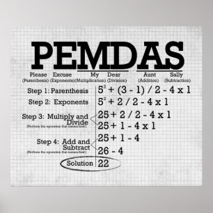 *UPDATED* do poster de PEMDAS