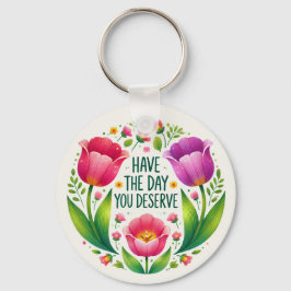 Uplifando Chaveiro - Design Floral Brilhante