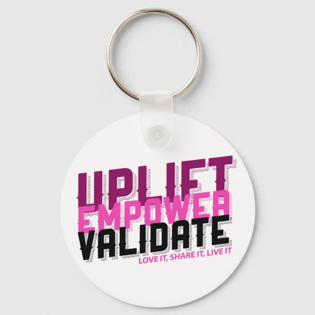 Uplift, Empower, Validate - Younique Chaveiro (Frente)