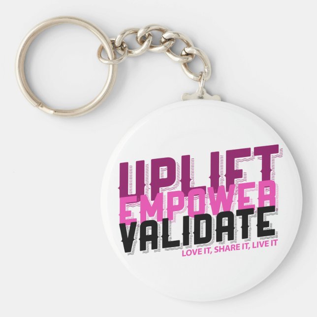 Uplift, Empower, Validate - Younique Chaveiro (Frente)
