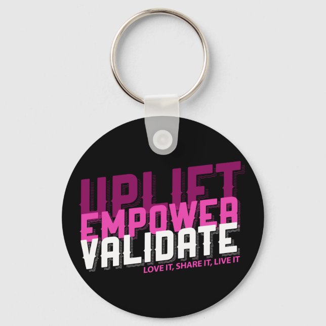 Uplift, Empower, Validate - Younique Chaveiro (Frente)