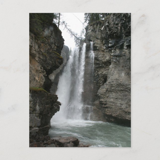 Upper Falls - Cartão postal do Johnston Canyon (Frente)