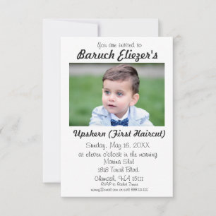 Upsherin - Convites de Upsherin de Convite