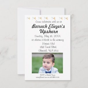 Upsherin - Convites de Upsherin de Convite