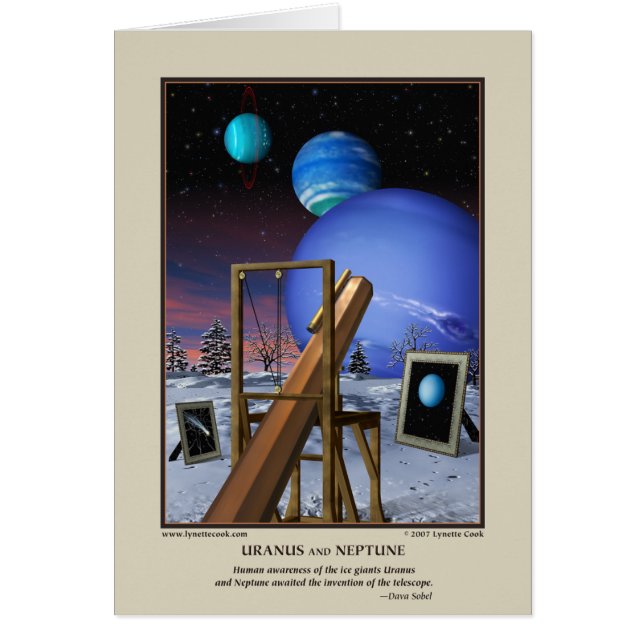 Uranus e cartão de Netuno (Frente)