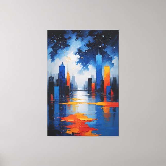 Urban Mirror of Stillness Canvas Print (Frente)