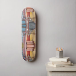 Urban Rustic Cityscape Secret Keeper 2 Skateboard