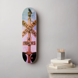 Urban Rustic Cityscape Waiting 2 Skateboard