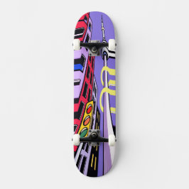 Urban Vibes Skateboard – Bold Pop Art City Design