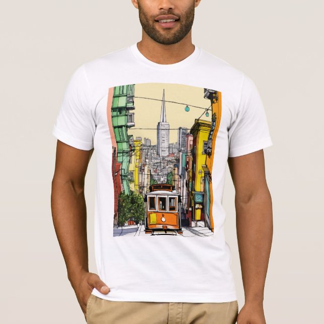 Urbanas Vibes: San Francisco Streetcar T-Shirt (Frente)