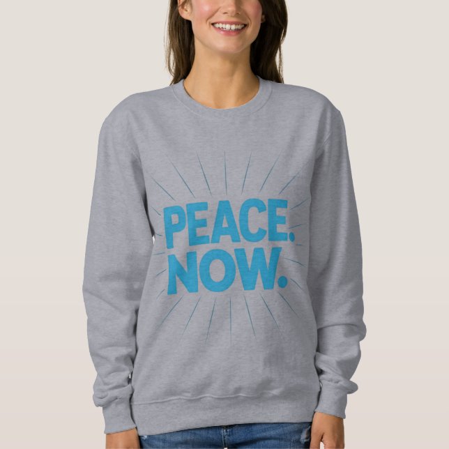 Urgent "PEACE. NOW." Graphic T-Shirt (Frente)