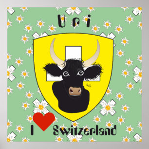 Uri Suíça Suisse Svizzera Svizra poster