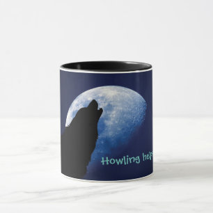 Urrar ajuda… Caneca do cão com lobo