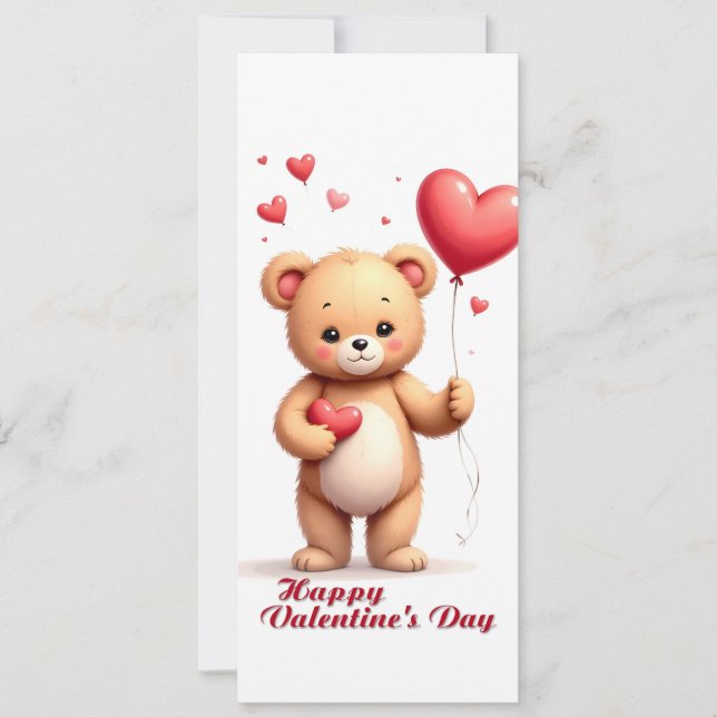 Ursa Teddy Fofa com Coração – Feliz Dia dos Namora (Frente)