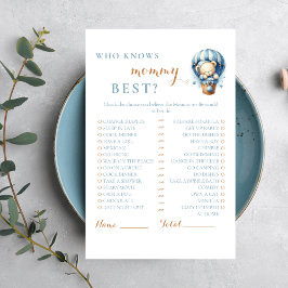 Urso adorável Balão Azul de Ar Quente que Ama a Ma