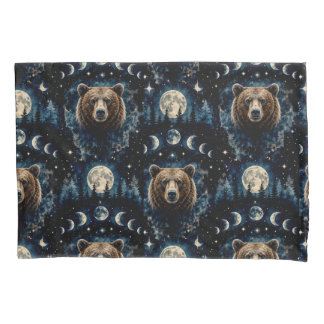 Urso ao Luar Padrão Aquarela | Floresta Celestial
