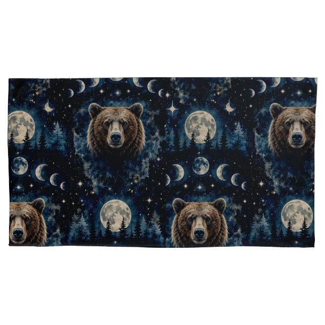 Urso ao Luar Padrão Aquarela | Floresta Celestial (Frente-Esquerda)