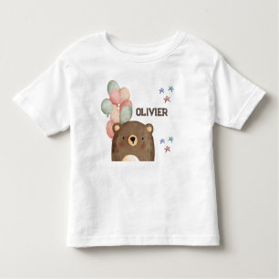Urso aquoso com balões Toddler T-shirt