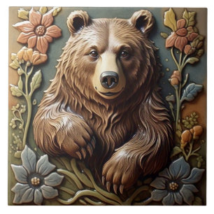 Urso - Artes E Artesanatos - Azulejo De Cerâmica