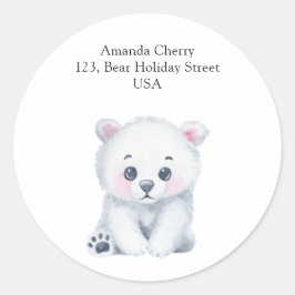 Urso bebê polar - etiqueta de expedição