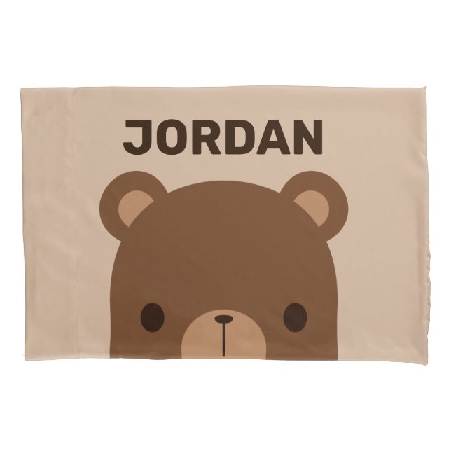 Urso Castanho Bonito com Nome Personalizado (Frente)