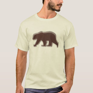 Urso castanho - personalize a camiseta colorida
