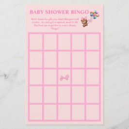 Urso Cinto e Balões Considerados Bingo Chá de fral