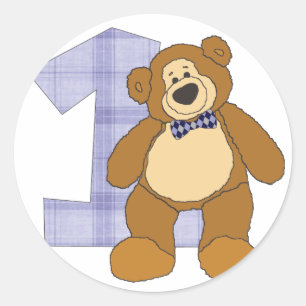 Urso com etiquetas de 1 círculo