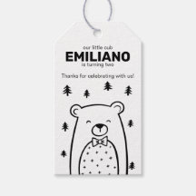 Urso com Gravata Borboleta, Etiquetas de Presente