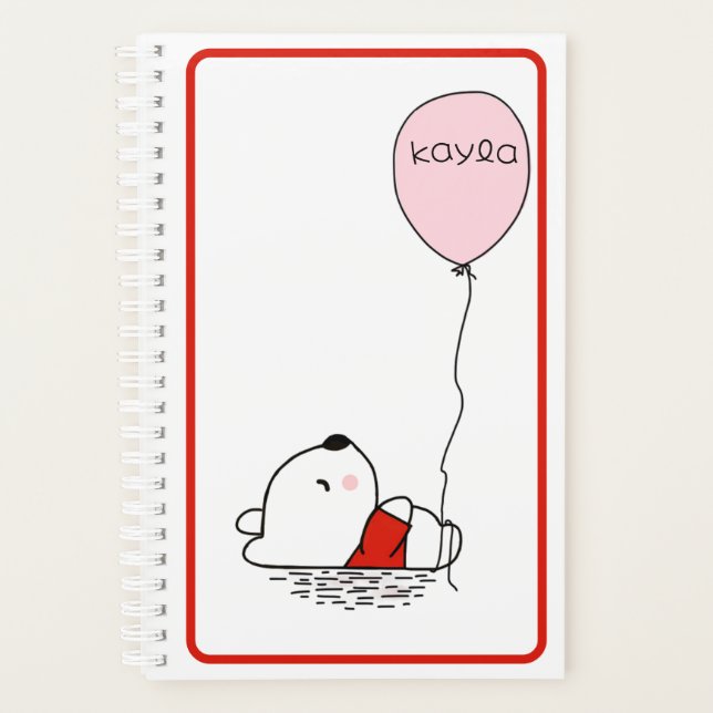 Urso com Planejador de Nomes Modernos de Cute de B (Frente)