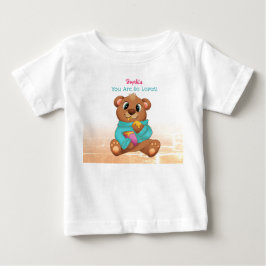 Urso Comendo Mel, Nome da Criança e Camiseta de Me