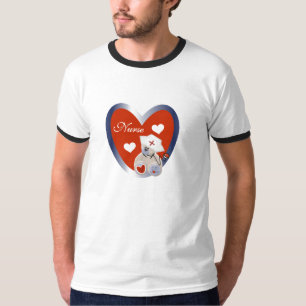 Urso da enfermeira com t-shirt e presentes do