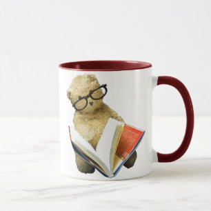 Urso da leitura do hipster - caneca de café