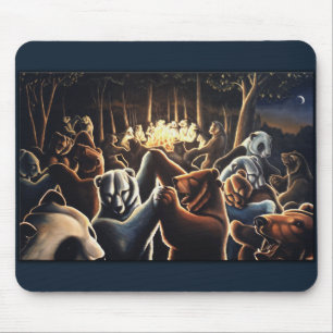 Urso Dançante Art Mousepad Wildlife Art Mousepad