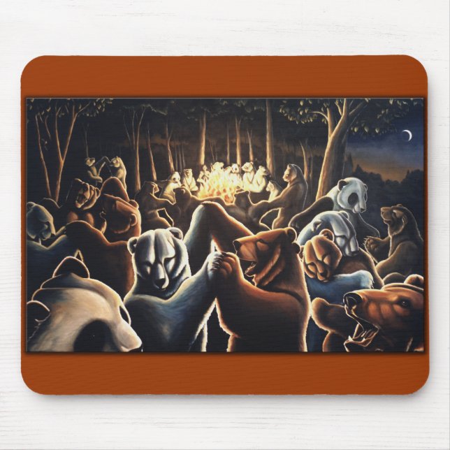 Urso Dançante Art Mousepad Wildlife Art Mousepad (Frente)