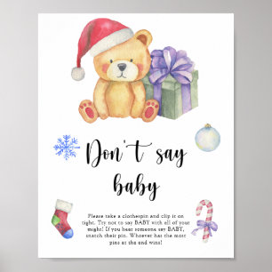 Urso de Inverno - Não diga Poster de bebê