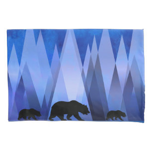URSO DE MONTANHAS GEOMÉTRICAS AZUIS