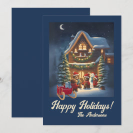 Urso de Natal 1, Feriados Felizes, Cartão de Natal