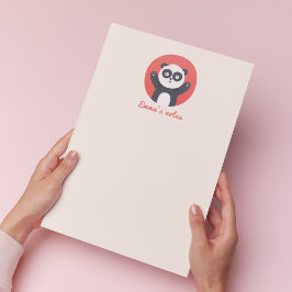 Urso de Panda Bonito - Bloco de Notas de Crianças