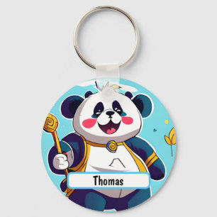 Urso de Panda Bonito com Chaveiro de Nametag Perso